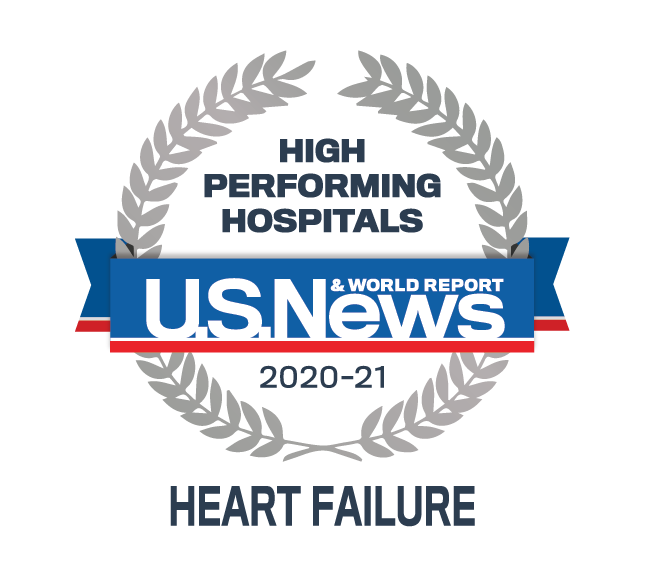 US News Award for Heart Failure 2020 to 2021