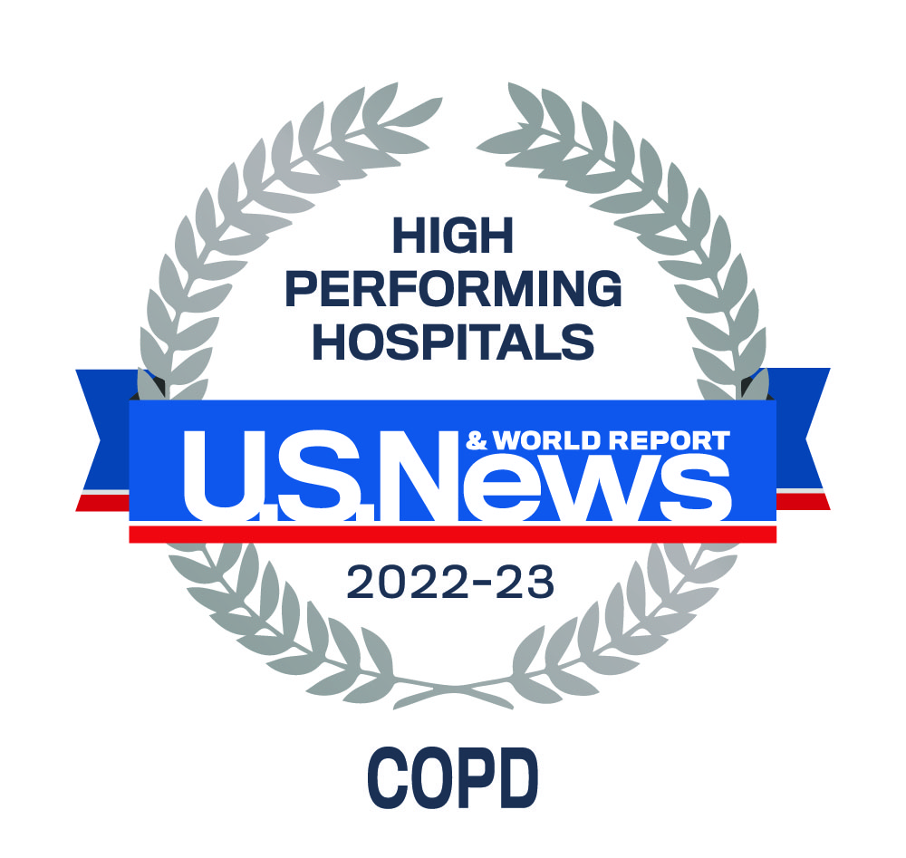 High Performing Hospital COPD High Performing Award 2022 to 2023